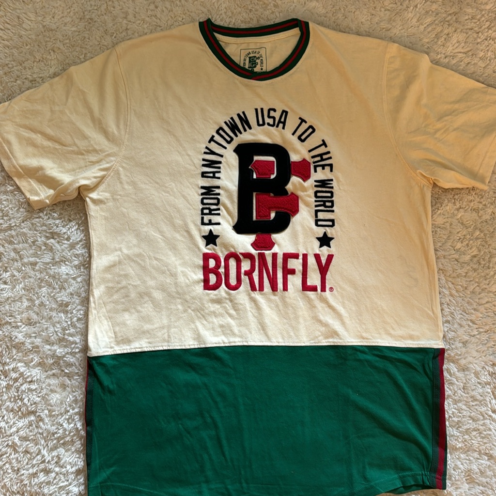 Born Fly Shirt Embroidered Size Xl